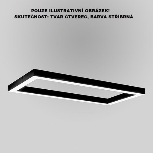 Hranatá - ARCHI SCCQ130/3K/SI Stropní svítidlo SQUARE 33W 63x63cm 5360lm 3000K elox - ARCHILIGHT - foto 1