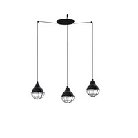 Kónická - FARO 62802-3L CLAIRE závěsné svítidlo, černá, 3L - FARO