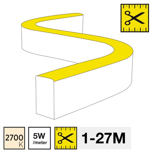 Hlavní osvětlení - SLC SM16060 LED pásek SLC NEON FLEX SIDE 2700K 5W 198LM 1-27M IP67 - TLG - foto 1