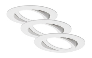 Kruhová - BRI 7114-436 3ks sada LED vestavné svítidlo, pr. 10,6 cm, 7 W, bílé - BRILONER
