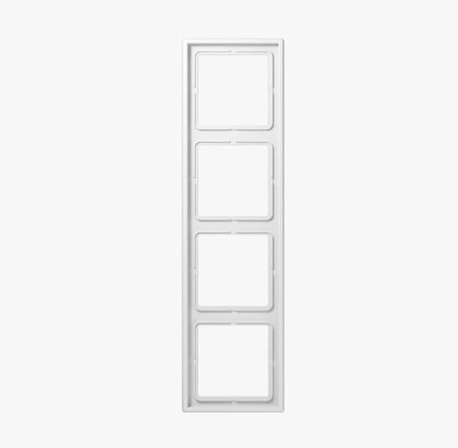 Vypínače a zásuvky - JU LS984WW Rámeček 4-násobný alpská bílá LS 984 WW - JUNG - foto 1