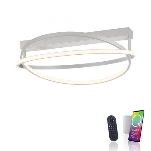 Smart Home Paul Neuhaus - PN 6739-55 Paul Neuhaus LED stropní svítidlo Q-BELUGA stříbrná stmívatelné Smart Home ZigBee 2700-5000K - PAUL NEUHAUS - foto 1
