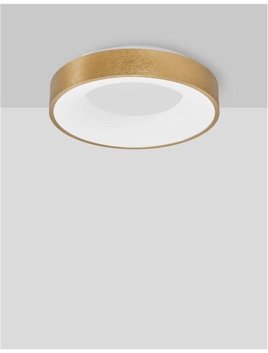 Kruhová - NV 9353832 Stropní svítidlo RANDO THIN kartáčovaný zlatý hliník a akryl LED 30W 230V 3000K IP20 stmívatelné - NOVA LUCE - foto 1