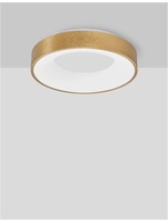Kruhová - NV 9353832 Stropní svítidlo RANDO THIN kartáčovaný zlatý hliník a akryl LED 30W 230V 3000K IP20 stmívatelné - NOVA LUCE