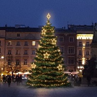 SADY na stromy - DLED TRS3026W LED světelná sada na stromy vysoké 9-11m, teplá bílá s dekory 8EFD14W