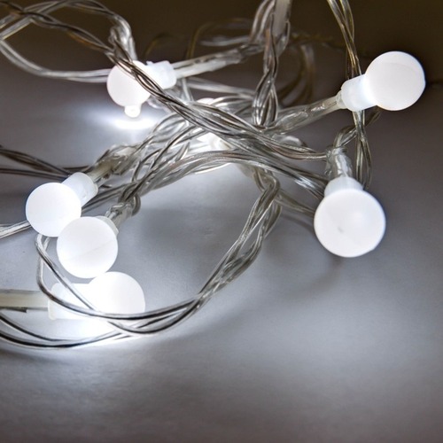 LED osvětlení na BATERIE - DLED BL21 DECOLED LED světelný řetěz na baterie, ledově bílá, 10 diod, 2,1 m - foto 1