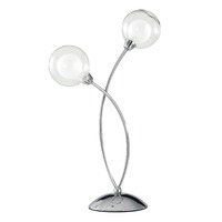 Stolní lampy dekorační - FAN I-BLOG-L2 Stolní lampa Lume Blog, chrom, 2 x G9, 28 x 48 cm - FANEUROPE