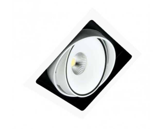 Hranatá - BPM 8210.03.D40.4K Zápustné svítidlo Gran Cube matná bílá s černou polomatnou - BPM - foto 1