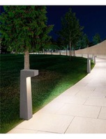 Sloupková - NV 9540212 Venkovní sloupkové svítidlo ARAN šedý beton skleněný difuzor LED 5W 3000K 120-230V IP65 - NOVA LUCE