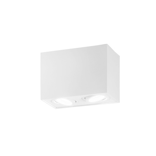Downlight - FAN I-TOWN-Q2 BCO Stropní svítidlo TOWN bílá, 2xGU10, 17,8 x 12,5 x 9,6 cm - FANEUROPE - foto 1