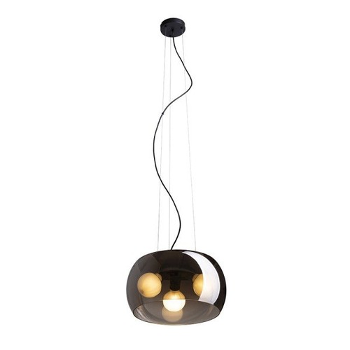 Dekorativní - RED R14136 AMANDA závěsná matná černá kouřové sklo 230V E27 3x15W - RED - DESIGN RENDL - foto 1