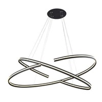 Kruhová - AZZ AZ3356 LED Závěsné svítidlo Azzardo Alessia XL DIMM black AZ3356 100W 8500lm 3000K IP20 120cm stmívatelné černé - AZZARDO