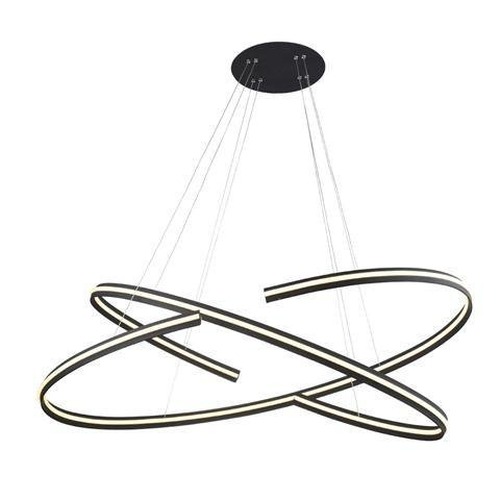 Kruhová - AZZ AZ3356 LED Závěsné svítidlo Azzardo Alessia XL DIMM black AZ3356 100W 8500lm 3000K IP20 120cm stmívatelné černé - AZZARDO - foto 1