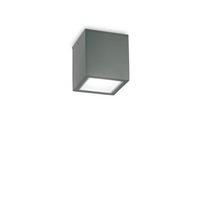 Přisazená - ILUX 251554 Venkovní stropní přisazené svítidlo Ideal Lux TECHO PL1 SMALL ANTRACITE 251554 GU10 1x20W IP54 9cm antracitové - IDEALLUX