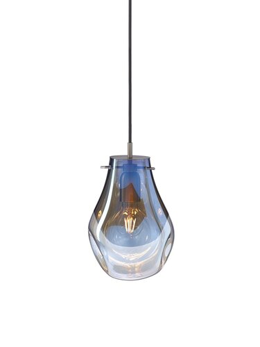 Dekorativní - BOMMA 1/60/95107/A/600LB/270/A/2,5 Závěsné svítidlo SOAP malé modré, nerez kování, E27, s canopy (1/60/95107/A/600LB/270/A/2,5) - BOMMA - foto 1