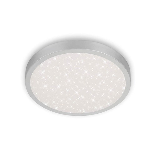 Kruhová - BRILO 3071-014 LED stropní svítidlo hvězdné nebe, pr. 38 cm, 24 W, 3000 lm, stříbrná - BRILO - foto 1