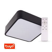 Hranatá - SMART Tuya LED svítidlo RENDO 48W CCT hranaté černé