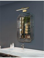 Nad obrazy/zrcadla - NV 9141288 Nástěnné svítidlo nad obraz a zrcadlo TIFFANY mosaz hliník a akryl LED 12W 230V 4000K IP20 - NOVA LUCE