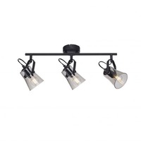 Bodová - LD 15283-18 TINULA LED 3 ramenné stropní svítidlo černá barva otočné v jednoduchém designu - LEUCHTEN DIREKT / JUST LIGHT