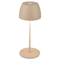 Stolní lampy dekorační - BRILO 7503011 LED nabíjecí stolní lampička Serina Mini, bezdrátová, 20cm, IP44, 2,5W, stmívatelné, dotykový vypínač, béžová - BRILO