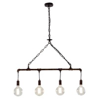 Dekorativní - FAN I-AMARCORD-S4 Závěsné svítidlo Amarcord, rezavé, 4 x E27, 86 x 110 cm - FANEUROPE