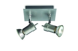 Bodová - PH 55082/48/PN TITAN SVÍTIDLO BODOVÉ 2xGU10 max. 50W 230V, hliník - PHILIPS (915000873302)