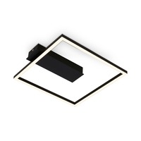 Hranatá - BRILO 3771015 LED stropní svítidlo, 32 cm, 14W, 1400lm, černá - BRILO