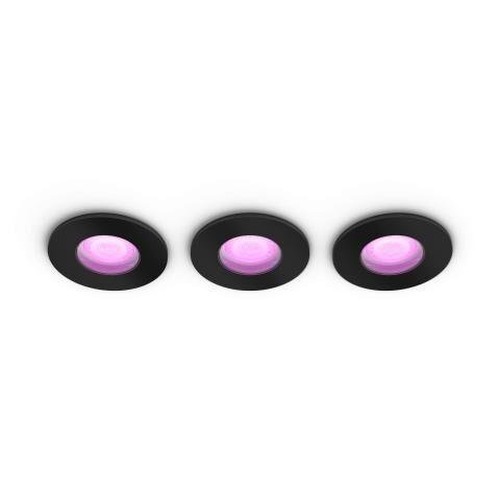 Koupelnová - PH 8720169320895 Hue WACA Xamento podhledové LED svítidlo 3x GU10 5.7W 350lm 2000-6500K RGB IP44, černé - PHILIPS - foto 1