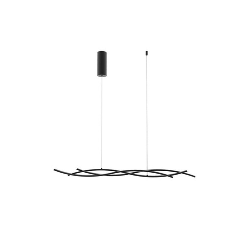 Dekorativní - FAN LED-KINETIC-S-NER Závěsné LED svítidlo KINETIC černá, 40 W, 5100 lm, CCT, 117,2 × 6 × 105 cm - FANEUROPE - foto 1