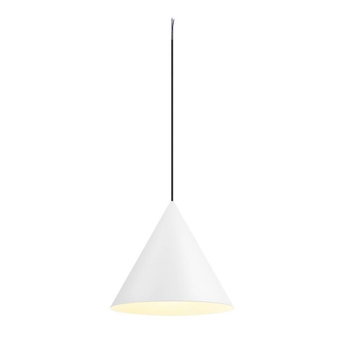Kónická - LA 1008504 MAGICO 38 závěsné svítidlo E27 délka závěsu 180cm max.10W matná bílá barva - BIG WHITE (SLV) - foto 1