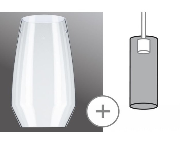 Svítidla - P 95351 URail 2Easy stínidlo Vento čiré sklo max. 50W - PAULMANN - foto 1