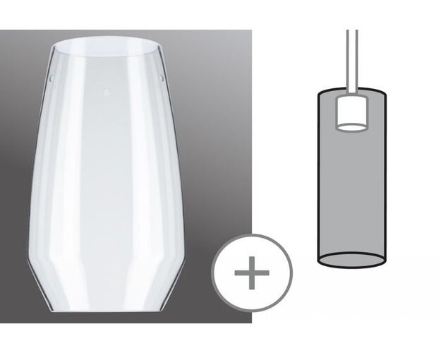 Svítidla - P 95351 URail 2Easy stínidlo Vento čiré sklo max. 50W - PAULMANN - foto 1
