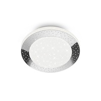 Kruhová - BRILO 3693018 LED stropní svítidlo, pr. 28 cm, 15 W, 1600 lm, chrom (starý kód: BRILO 3693-018) - BRILO