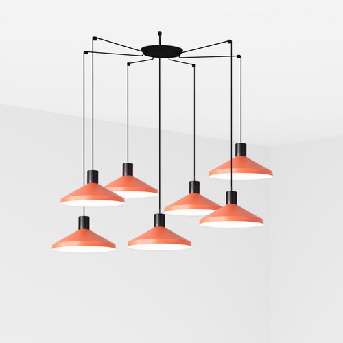 Kónická - FARO 68597-7L KOMBO 400 závěsné svítidlo, terakota, 7L - FARO - foto 1