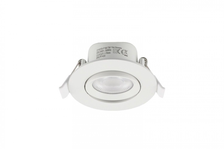 Koupelnová - IMPR 565459 Deko-Light vestavné bodové svítidlo - Surtur Tilt 68, 6 W, DTW, 1800-2700 K, bílá - foto 1