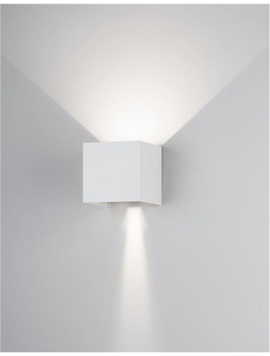 Nástěnná - NV 747406 Venkovní nástěnné svítidlo COMO bílý hliník LED 2x3W 3000K 220-240V nastavitelný úhel 0-90st. IP54 - NOVA LUCE - foto 1
