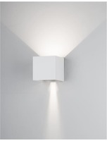 Nástěnná - NV 747406 Venkovní nástěnné svítidlo COMO bílý hliník LED 2x3W 3000K 220-240V nastavitelný úhel 0-90st. IP54 - NOVA LUCE