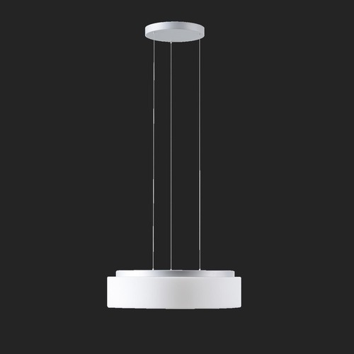 Kruhová - OS ERI67407 ERIS LE4 závěsné skleněné svítidlo stříbrná / bílá IP40 3000 K 47W LED DALI (původní kód OS 67407) - OSMONT - foto 1