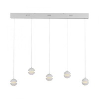 Vícečetná - LD 14993-16 Kolekce Schöner Wohnen LED závěsné svítidlo LINI, bílá, 5-ramenné, nastavitelná výška, krokově stmívatelné, 3000K - JUST LIGHT