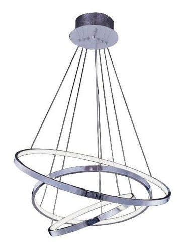 Kruhová - AZZ AZ2989 LED Závěsné svítidlo Azzardo Wheel 3 Dimm chrome AZ2989 80W 4800lm 3000K IP20 75cm stmívatelné chromové - AZZARDO - foto 1