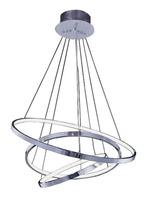 Kruhová - AZZ AZ2989 LED Závěsné svítidlo Azzardo Wheel 3 Dimm chrome AZ2989 80W 4800lm 3000K IP20 75cm stmívatelné chromové - AZZARDO