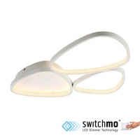 Dekorativní - LD 14049-16 PEBBLES LED stropní svítidlo 3 krokové stmívač bílé paměťová funkce do ložnice krokově stmívatelné 3000K - JUST LIGHT