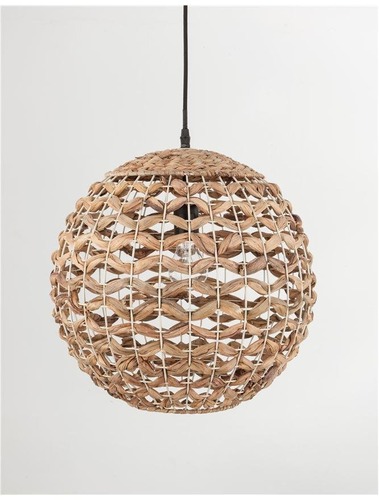 Koule - NV 9587122 Závěsné svítidlo GRIFFIN železo a vodní hyacint, přírodní barva 1x12W E27 - NOVA LUCE - foto 1