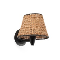 Dekorativní - FARO 64307-71 SUMBA černá/ratan nástěnná lampa - FARO