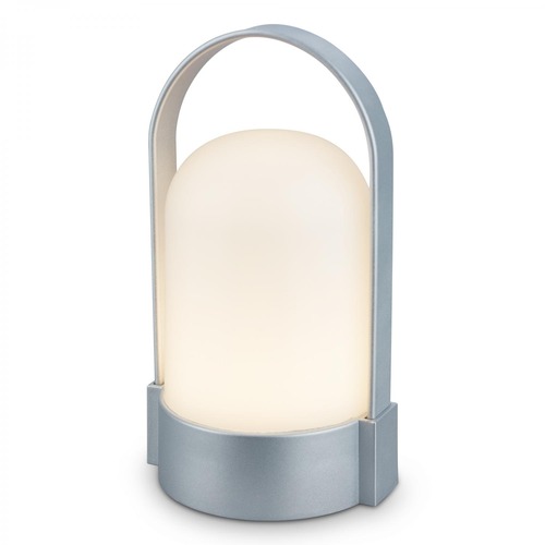 Stolní lampy dekorační - BRILO 7544014 Asa stolní lampička - 1W, 50lm, bezdrátová, LED, stmívatelné, teplá bílá, matný chrom - BRILO - foto 1