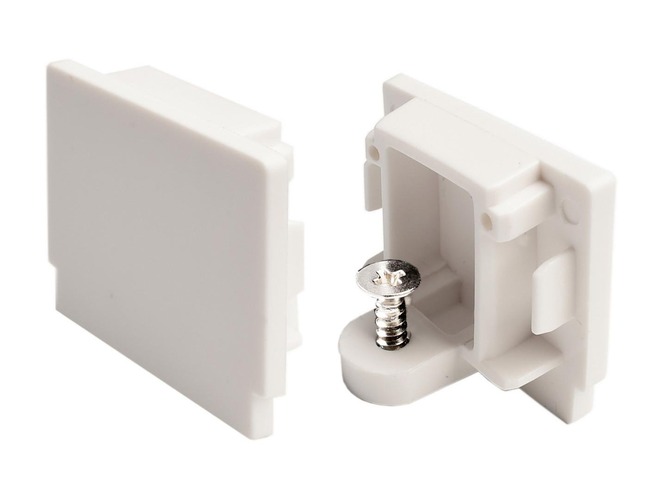 Lišty a příslušenství - IMPR 720030 Deko-Light 1-fázový kolejnicový systém, D One koncovka, 220-240V bílá RAL 9016 15 mm - LIGHT IMPRESSIONS - foto 1