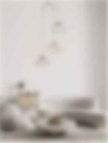 Vícečetná - NV 9006049 Závěsné svítidlo KING mosazný zlatý kov foukané čiré sklo G9 3x5W 230V IP20 bez žárovky - NOVA LUCE - foto 1