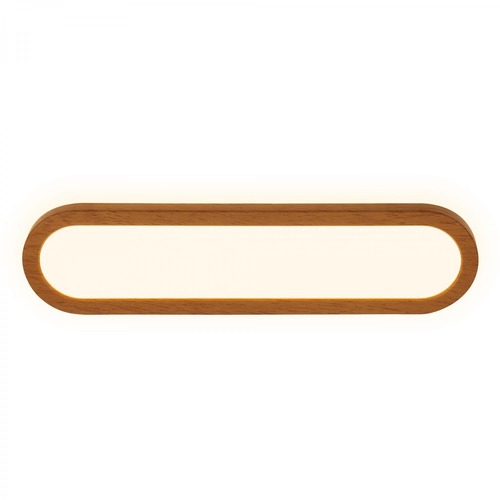 Koupelnová - BRI 2193014 BRILONER Pil svítidlo k zrcadlu - 10W, 1200lm, LED, přímé a nepřímé osvětlení, 35cm, teplá bílá, barva dřeva 2193014 - foto 1