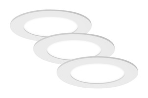 Kruhová - BRI 7115-436 3ks sada LED vestavné svítidlo, pr. 12 cm, 7 W, bílé - BRILONER