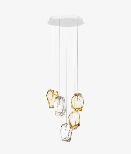 Vícečetná - LAS CL017PC-1CE00-0010C1 Závěsné Crystal rock 5x G4 2W 2700K  barva *********- LASVIT - foto 1